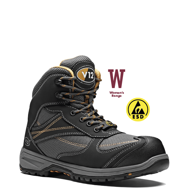 Safety shoes for the food industry  New Brown S2 SRC ESD  NHBM2  Gaston  MILLE  antislip  impactresistant  waterproof