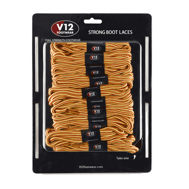 V12 Footwear V12LCYL Strong Safety Boot Laces 10 Pack